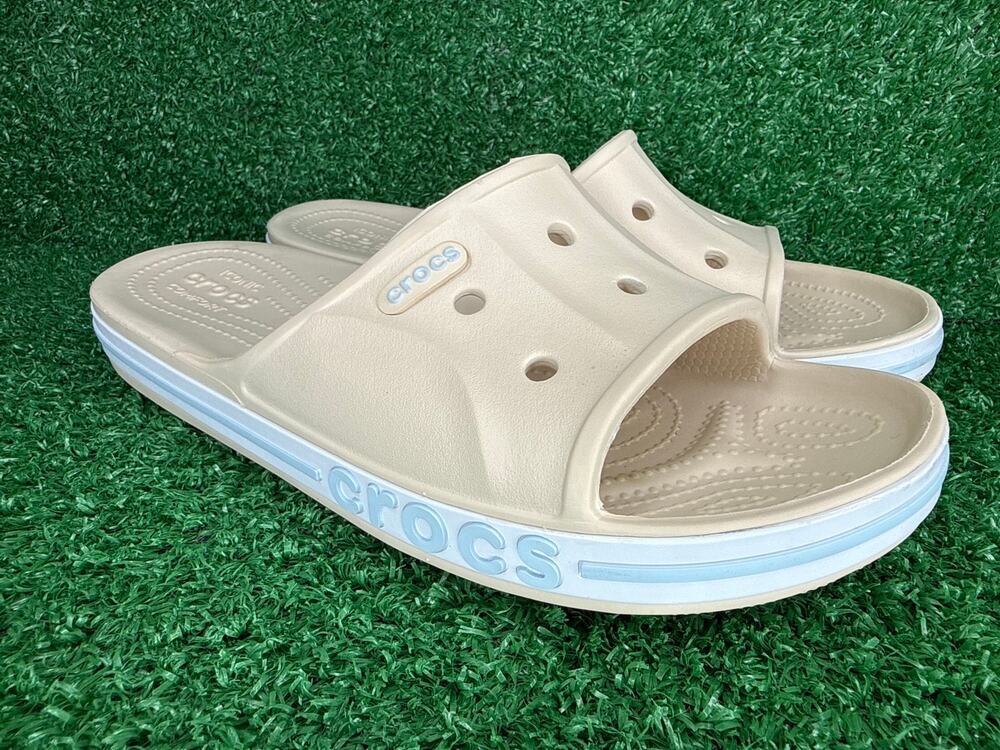 Crocs Bayaband Slide Sandals Men’s 6 Women’s 8 Winter White